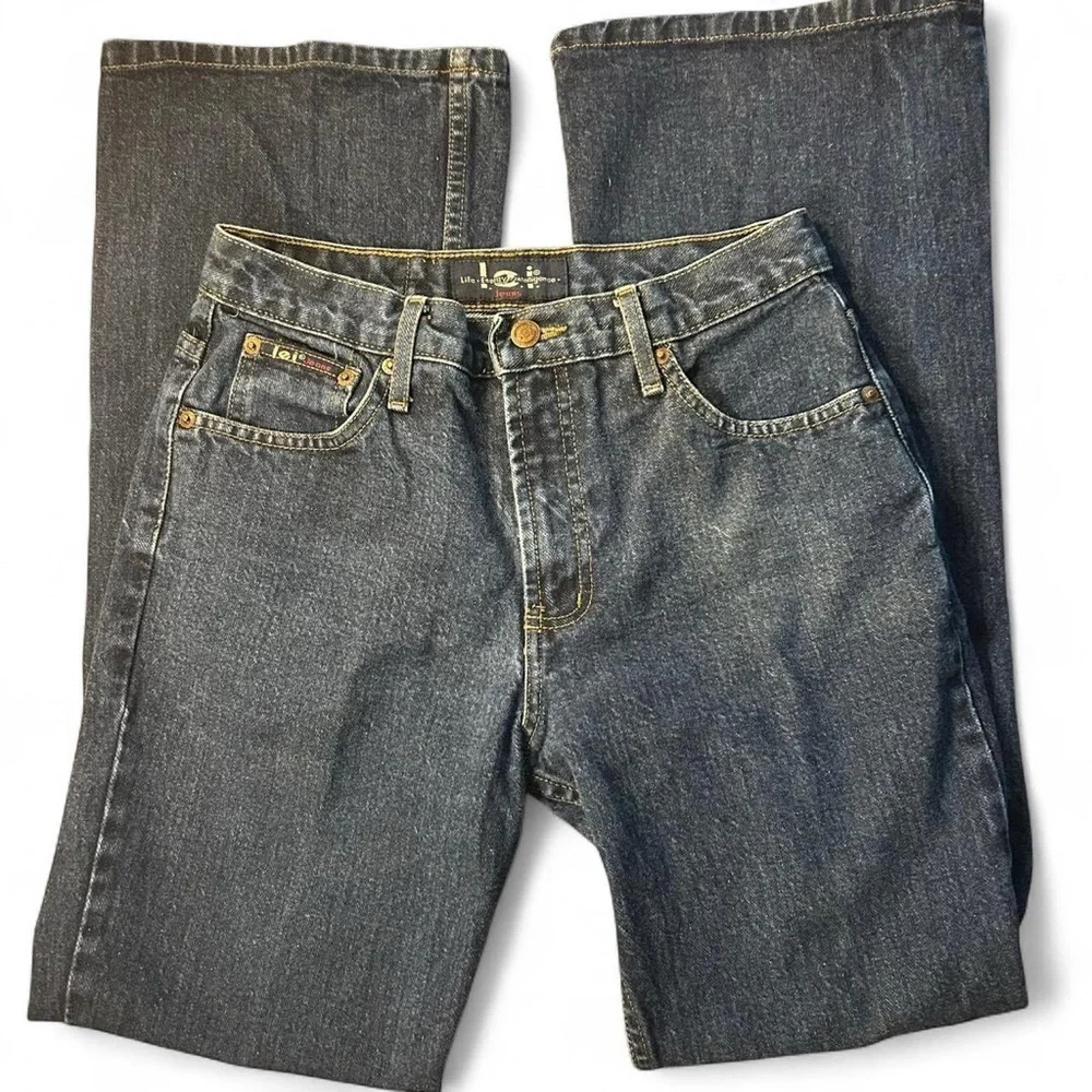 Vintage LEI Bootcut Flare Jeans – Size 9 | Dark Wash | High Rise | Y2K 90s